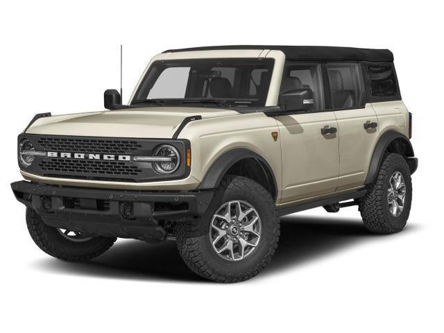 2025 Ford Bronco Badlands 4 Door Advanced 4x4 in Desert Sand — front three-quarter view