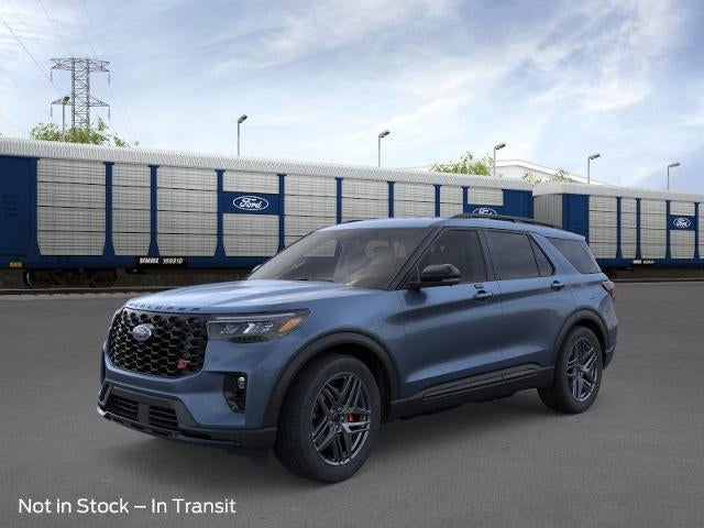 2026 Ford Explorer ST 4WD in Vapor Blue Metallic — front three-quarter view