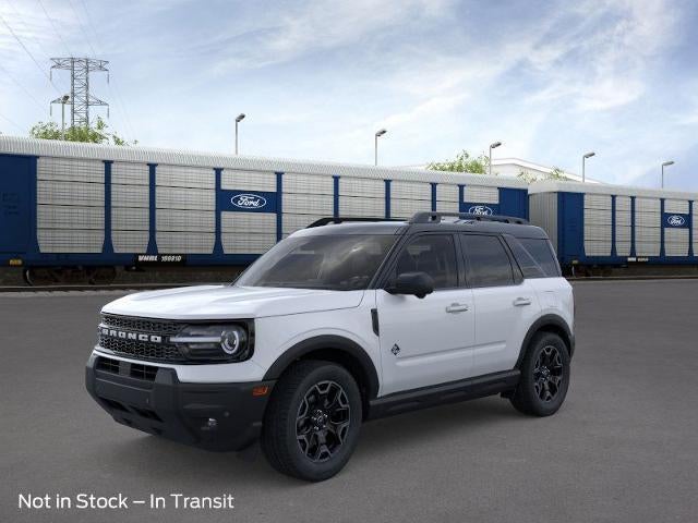 2025 Ford Bronco Sport Outer Banks 4x4 in Oxford White — front three-quarter view