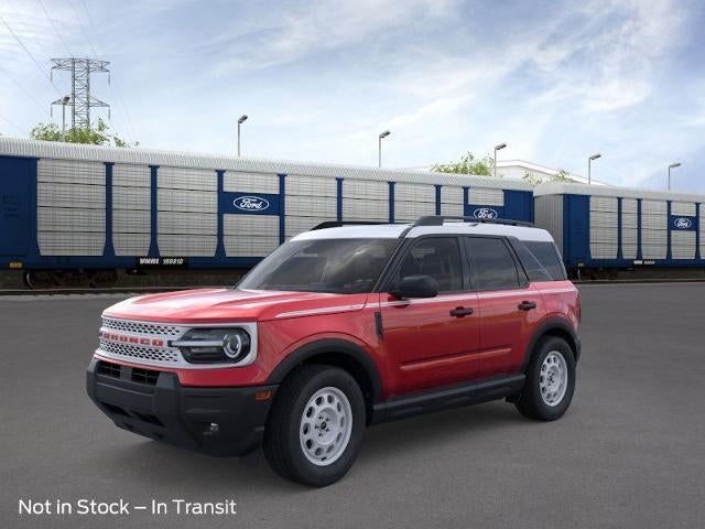 2025 Ford Bronco Sport Heritage 4x4 in Ruby Red Metallic Tinted Clearcoat — front three-quarter view