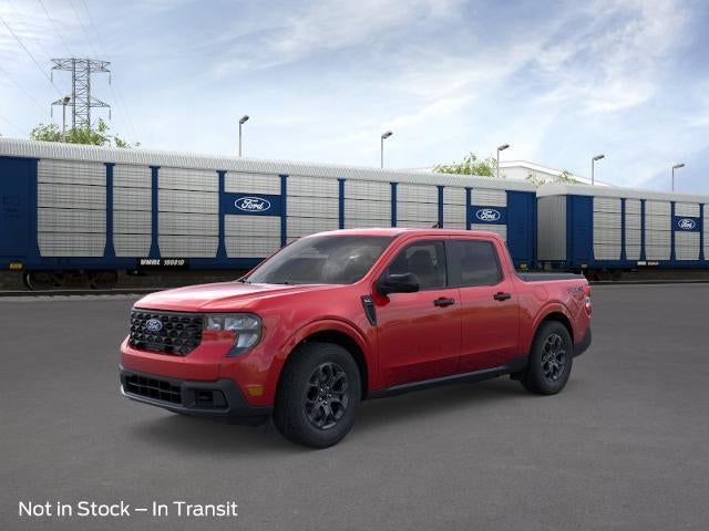 2026 Ford Maverick XLT AWD SuperCrew in Ruby Red Metallic Tinted Clearcoat — front three-quarter view